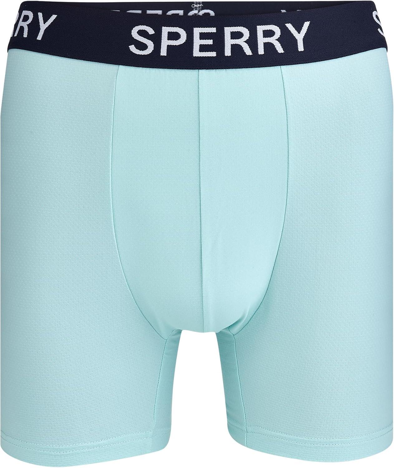 imageSperry 3Pack Mens Quick Dry Performance Mesh Boxer Briefs Moisture Wicking Cooling Breathable Nylon Mens Athletic BoxersNavy Pastel