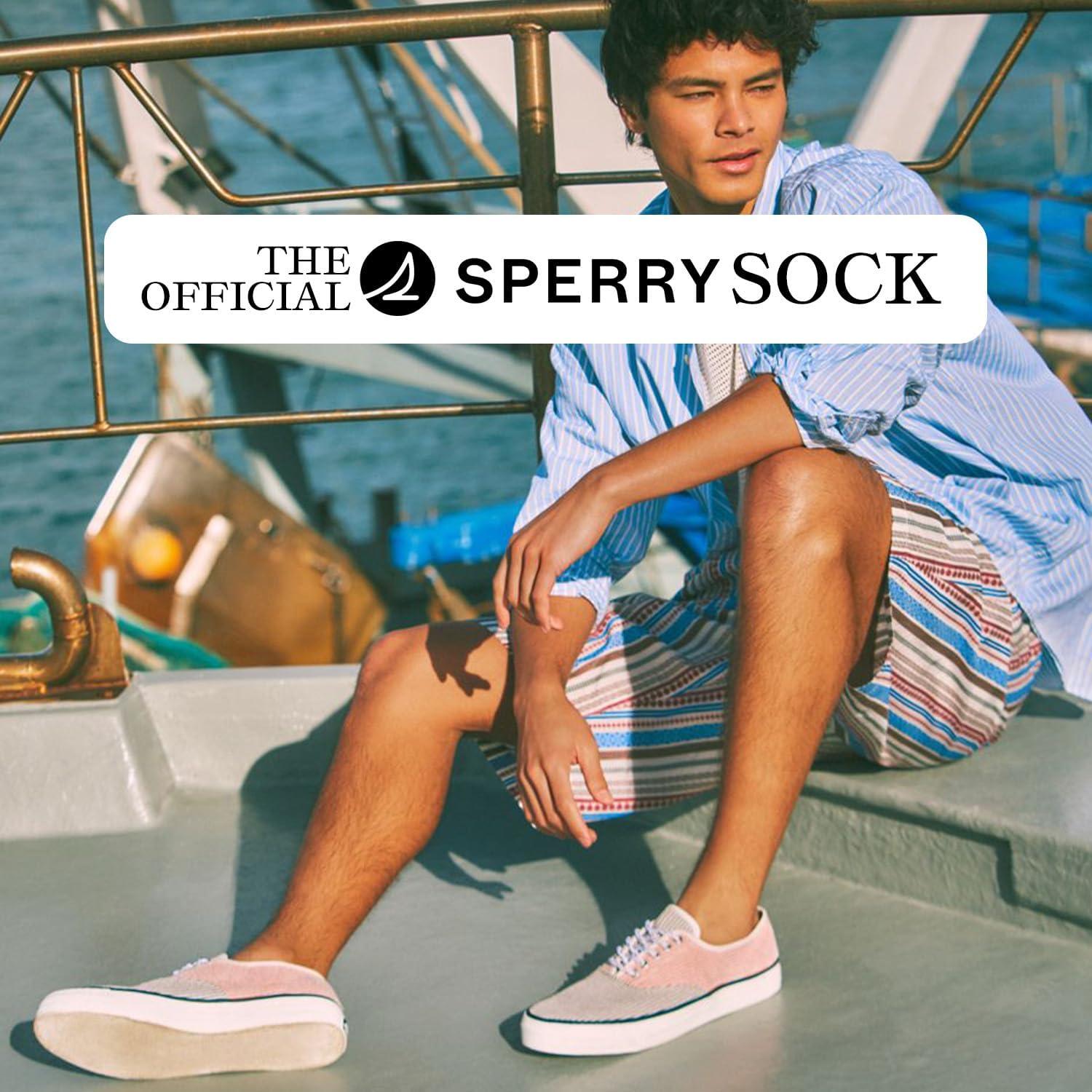 imageSperry Mens 6Pack Loafer Socks NonSlip No Show Socks for Boat Shoes Ultra Low Cut Invisible Liners with Heel GripWhite