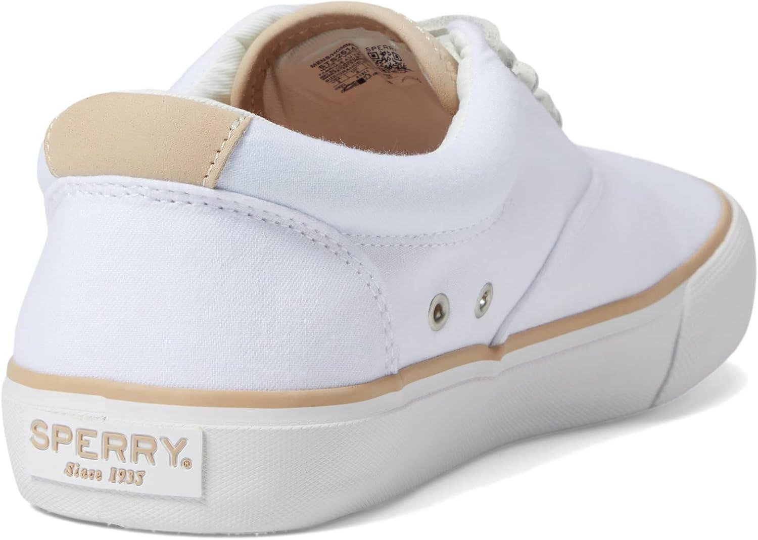 imageSperry Mens Striper Ii Lace to Toe Seasonal SneakerWhite Twill