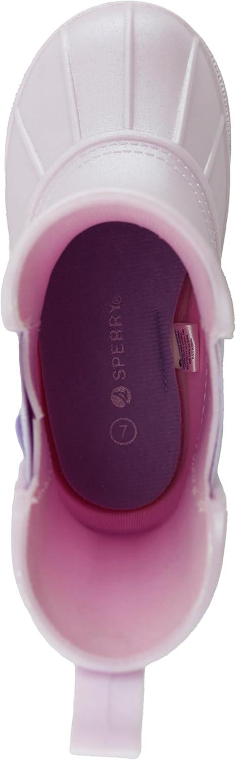 imageSperry Toddler Chelsea Rain Boots Waterproof Rubber Kids Rainboot GirlsBoys Light Water Shoes for Muddy ParkHikingLilac Gloss