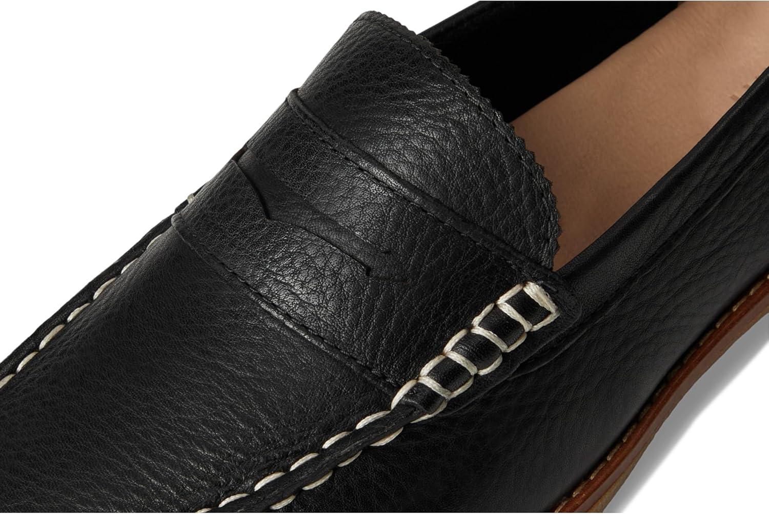 imageSperry Womens Seaport Penny PlushWave Saffiano Metallic Leather Penny LoaferBlack