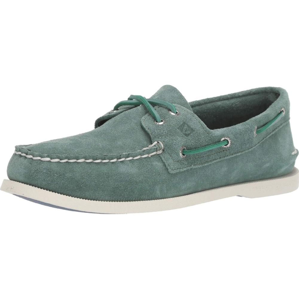imageSperry Mens Authentic Original 2Eye Boat ShoeGreen Suede