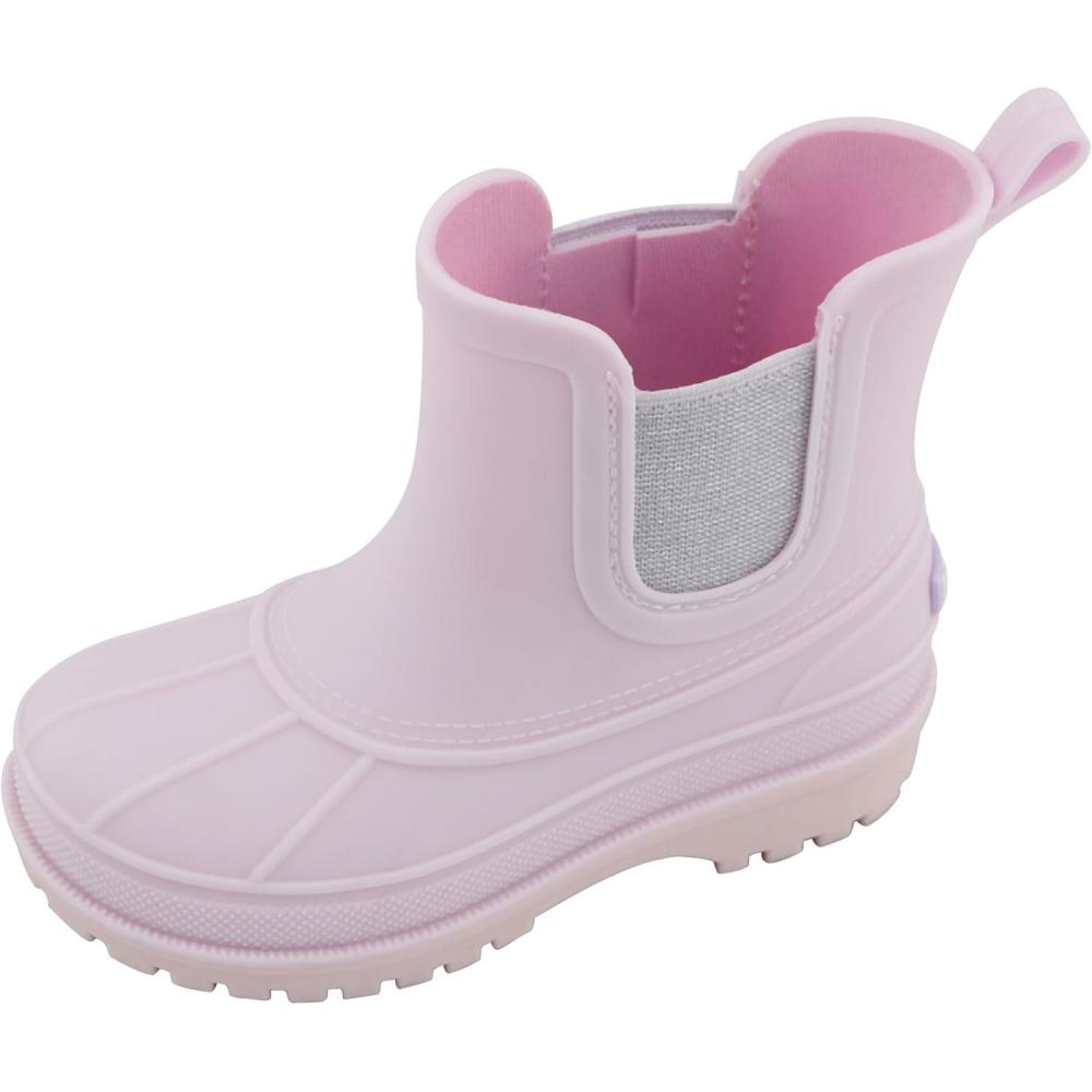 imageSperry Toddler Chelsea Rain Boots Waterproof Rubber Kids Rainboot GirlsBoys Light Water Shoes for Muddy ParkHikingLilac
