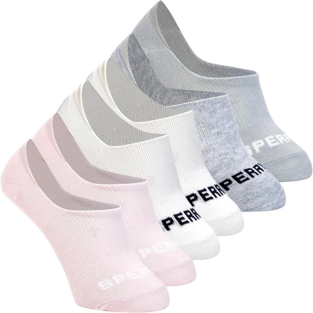 imageSperry Womens 6Pack Arch Hugger Liner Socks  No Show NonSlip Cushioned Invisible Socks for Women Sneaker Low CutPink Multi