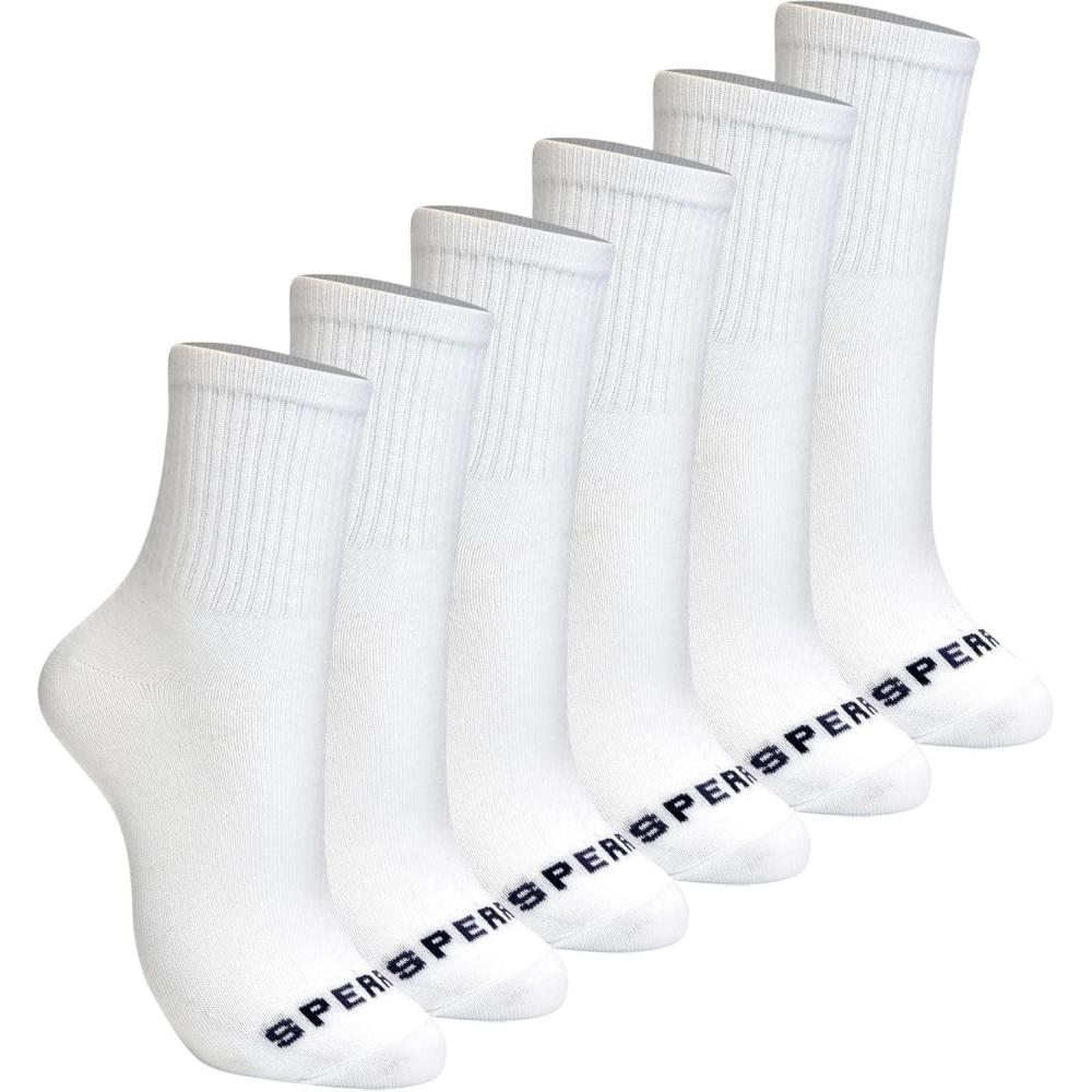 imageSperry Womens 6Pack Mini Crew Socks  Soft ampamp Breathable Short Crew Socks High Quarter Socks for AllDay ComfortWhite