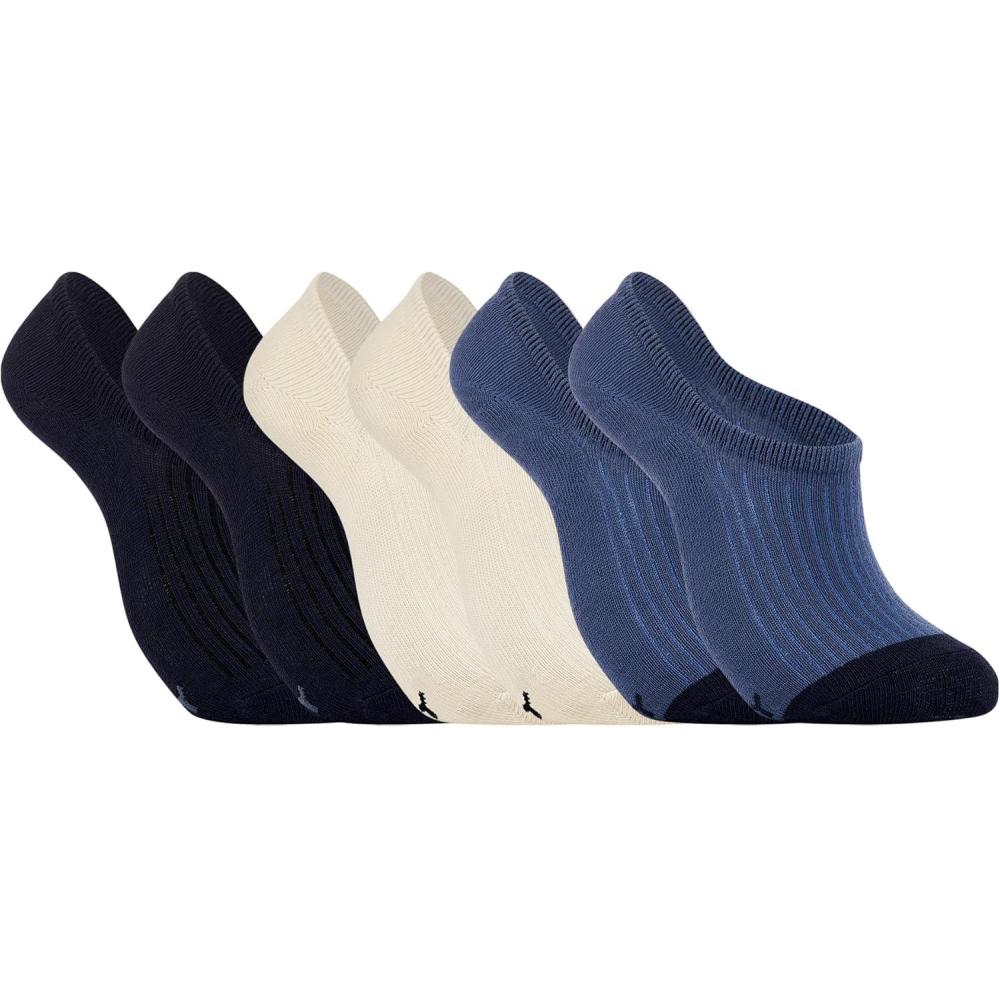 imageSperry Womens 6Pack Super No Show Socks  MoistureWicking Lightweight No Slip Invisible Low Cut Liner Socks for SneakersBlue Multi