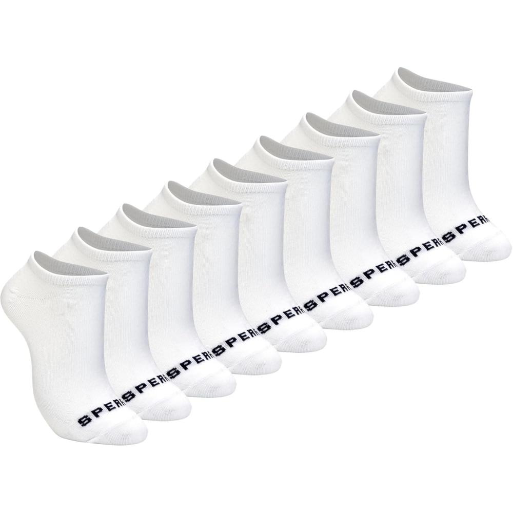 imageSperry Womens 9Pack Low Cut Ankle Socks  Breathable MoistureWicking Cushioned NoShow Fit for Everyday ampamp Athletic WearWhite