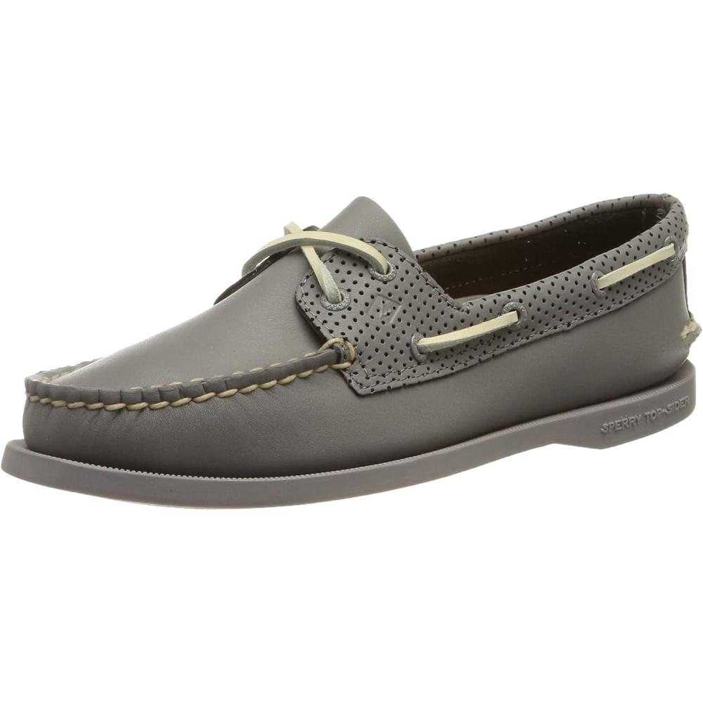 imageSperry Womens AO 2Eye Boat ShoeGrey Perf