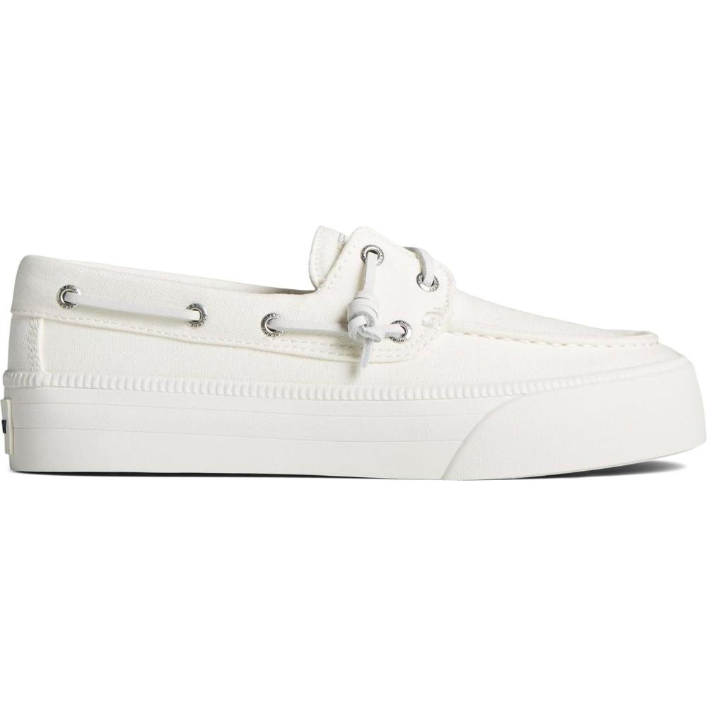 imageSperry Womens Bahama 30 Platform SneakersWhite Canvas