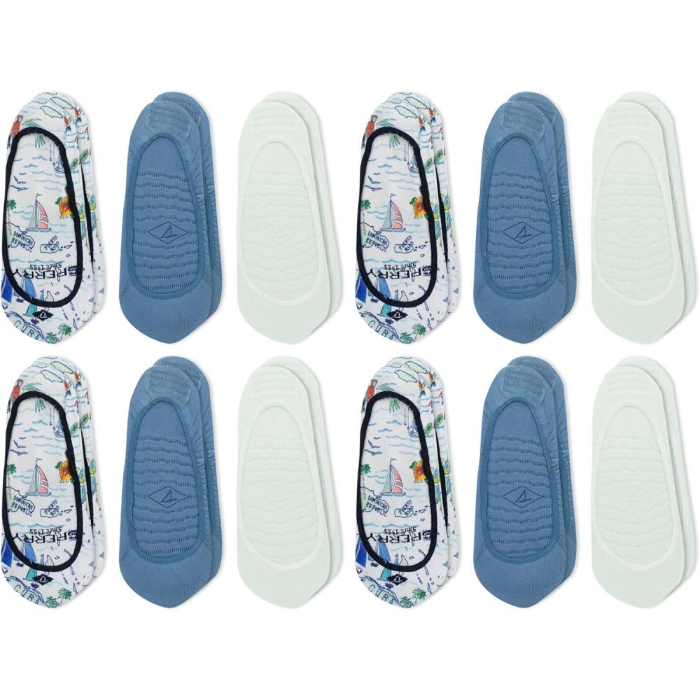 imageSperry womens Microfiber No Show Liner Socks  3 Pair Pack  Lightweight Casual Micro LinersBlue 12 Pairs