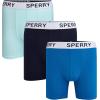 Sperry 3-Pack Mens Quick Dry Performance Mesh Boxer Briefs – Moisture Wicking, Cooling, Breathable Nylon Mens Athletic Boxers(Blue Multi)