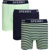 Sperry 3-Pack Mens Quick Dry Performance Mesh Boxer Briefs – Moisture Wicking, Cooling, Breathable Nylon Mens Athletic Boxers(Green Multi)