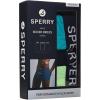 Sperry 3-Pack Mens Quick Dry Performance Mesh Boxer Briefs – Moisture Wicking, Cooling, Breathable Nylon Mens Athletic Boxers(Navy Green Pastel)
