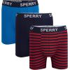 Sperry 3-Pack Mens Quick Dry Performance Mesh Boxer Briefs – Moisture Wicking, Cooling, Breathable Nylon Mens Athletic Boxers(Red Multi)