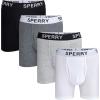 Sperry 4-Pack Mens Premium Cotton Stretch Boxer Briefs – Everyday Comfort Cotton Mens Boxer Briefs with Fly Pouch & 5” Inseam(Multi)