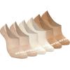 Sperry Men’s 6-Pack Arch Hugger No Show Socks, Non-Slip Loafer Socks for Boat Shoes, Low Cut Invisible Liners with Heel Grip(Beige)
