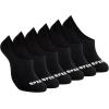 Sperry Men’s 6-Pack Arch Hugger No Show Socks, Non-Slip Loafer Socks for Boat Shoes, Low Cut Invisible Liners with Heel Grip(Black)