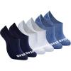 Sperry Men’s 6-Pack Arch Hugger No Show Socks, Non-Slip Loafer Socks for Boat Shoes, Low Cut Invisible Liners with Heel Grip(Blue Multi)