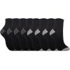 Sperry Men’s 8-Pack Comfort Cushion Quarter Socks – Soft Durable Moisture-Wicking Athletic Ankle Socks for Men Shoe Size 6-12(Black Heather)