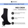 Sperry Men’s Cushioned Mid Crew Socks 8-Pack – Moisture Wicking Half Crew Fit, Reinforced Footbed, All-Day Comfort(White)