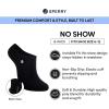 Sperry Men’s Cushioned No Show Socks 8-Pack – Moisture-Wicking, Non-Slip Fit, Low Cut Ankle Socks for Everyday Wear(White)