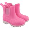 Sperry Toddler Chelsea Rain Boots, Waterproof Rubber Kids Rainboot, Girls/Boys Light Water Shoes for Muddy Park/Hiking(Hot Pink)