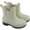 Sperry Toddler Chelsea Rain Boots, Waterproof Rubber Kids Rainboot, Girls/Boys Light Water Shoes for Muddy Park/Hiking(Taupe)