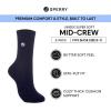 Sperry Unisex Super Soft Cushioned Mid Crew Socks, 3-Pack – Plush Comfort, Warm Winter Half Crew Fit(Dark Brown Combo)