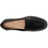 Sperry Women’s Seaport Penny PlushWave Saffiano / Metallic Leather Penny Loafer(Black)