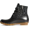 Sperry womens Saltwater Cheetah Duck Boot(Black)