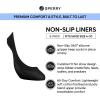 Sperry womens Solid Cotton Laser Cut Liner Socks – 3 Pair Pack – Soft and Lightweight(Black (5 Pairs))