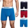 Sperry 3-Pack Mens Quick Dry Performance Mesh Boxer Briefs – Moisture Wicking, Cooling, Breathable Nylon Mens Athletic Boxers(Blue Red Multi)