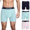 Sperry 3-Pack Mens Quick Dry Performance Mesh Boxer Briefs – Moisture Wicking, Cooling, Breathable Nylon Mens Athletic Boxers(Navy Pastel)