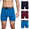 Sperry 3-Pack Mens Quick Dry Performance Mesh Boxer Briefs – Moisture Wicking, Cooling, Breathable Nylon Mens Athletic Boxers(Red Multi)
