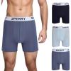 Sperry 3-Pack Men’s Soft Modal Boxer Briefs – Luxuriously Soft, Breathable & Comfortable Stretch Micro Modal Underwear Men(Gray White Multi)