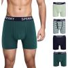 Sperry 4-Pack Mens Premium Cotton Stretch Boxer Briefs – Everyday Comfort Cotton Mens Boxer Briefs with Fly Pouch & 5” Inseam(Dark Green Multi)