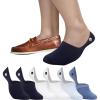Sperry Men’s 6-Pack Loafer Socks, Non-Slip No Show Socks for Boat Shoes, Ultra Low Cut Invisible Liners with Heel Grip(Navy Multi)