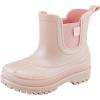 Sperry Toddler Chelsea Rain Boots, Waterproof Rubber Kids Rainboot, Girls/Boys Light Water Shoes for Muddy Park/Hiking(Rose Gold Gloss)