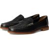 Sperry Women’s Seaport Penny PlushWave Saffiano / Metallic Leather Penny Loafer(Black)