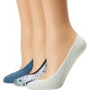 Sperry womens Microfiber No Show Liner Socks – 3 Pair Pack – Lightweight Casual Micro Liners(White Assorted (3 Pairs))