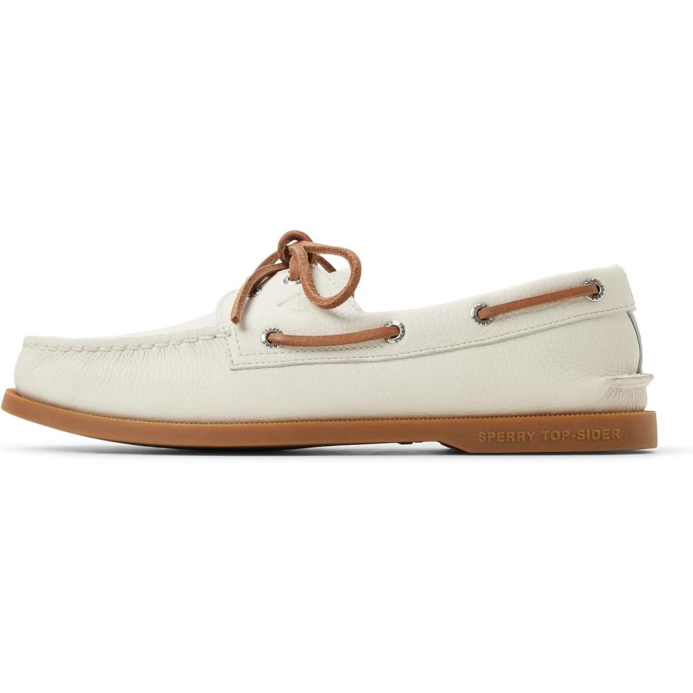 imageSperry Mens Authentic Original 2Eye Boat Shoe White Leather 8