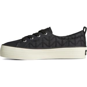 Sperry Womens Crest Vibe PlatformSneaker(Black Quilted)
