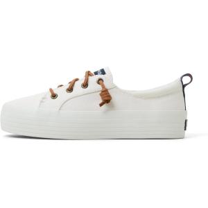 Sperry Womens Crest Vibe PlatformSneaker(Woven White)