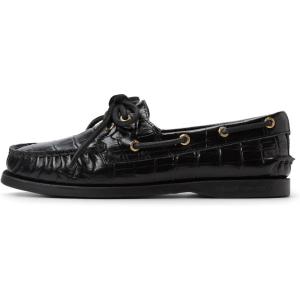 Sperry Womens A/O 2-Eye Boat Shoe(Black)