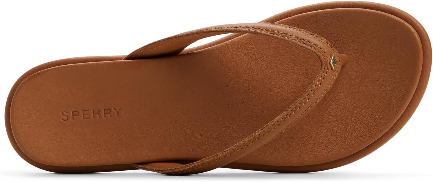 imageSperry Womens Isla Leather Flip Flop Sandal Brown 5