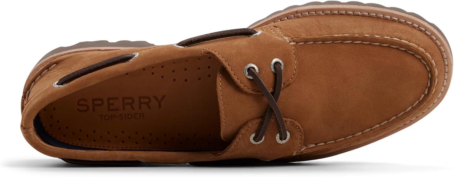 imageSperry Mens Authentic Original 2 Eye Leather Lug Boat ShoeBrown Nubuck