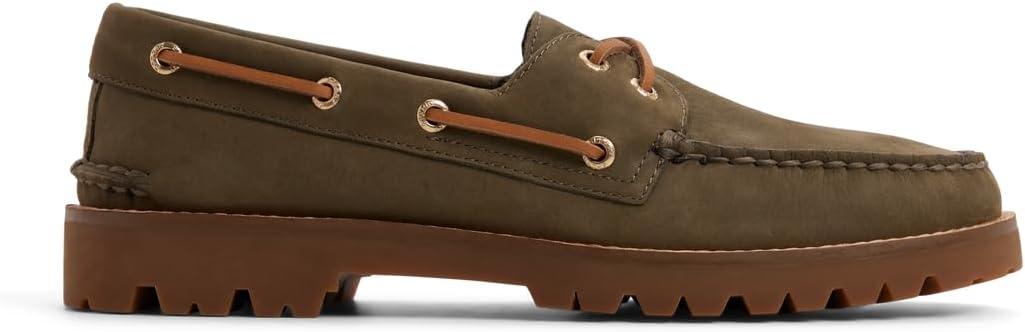 imageSperry Mens Authentic Original 2 Eye Leather Lug Boat ShoeOlive Nubuck