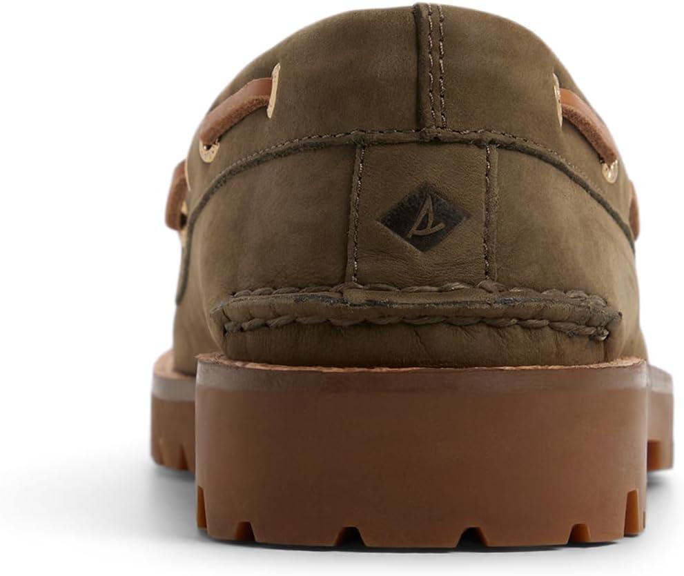 imageSperry Mens Authentic Original 2 Eye Leather Lug Boat ShoeOlive Nubuck