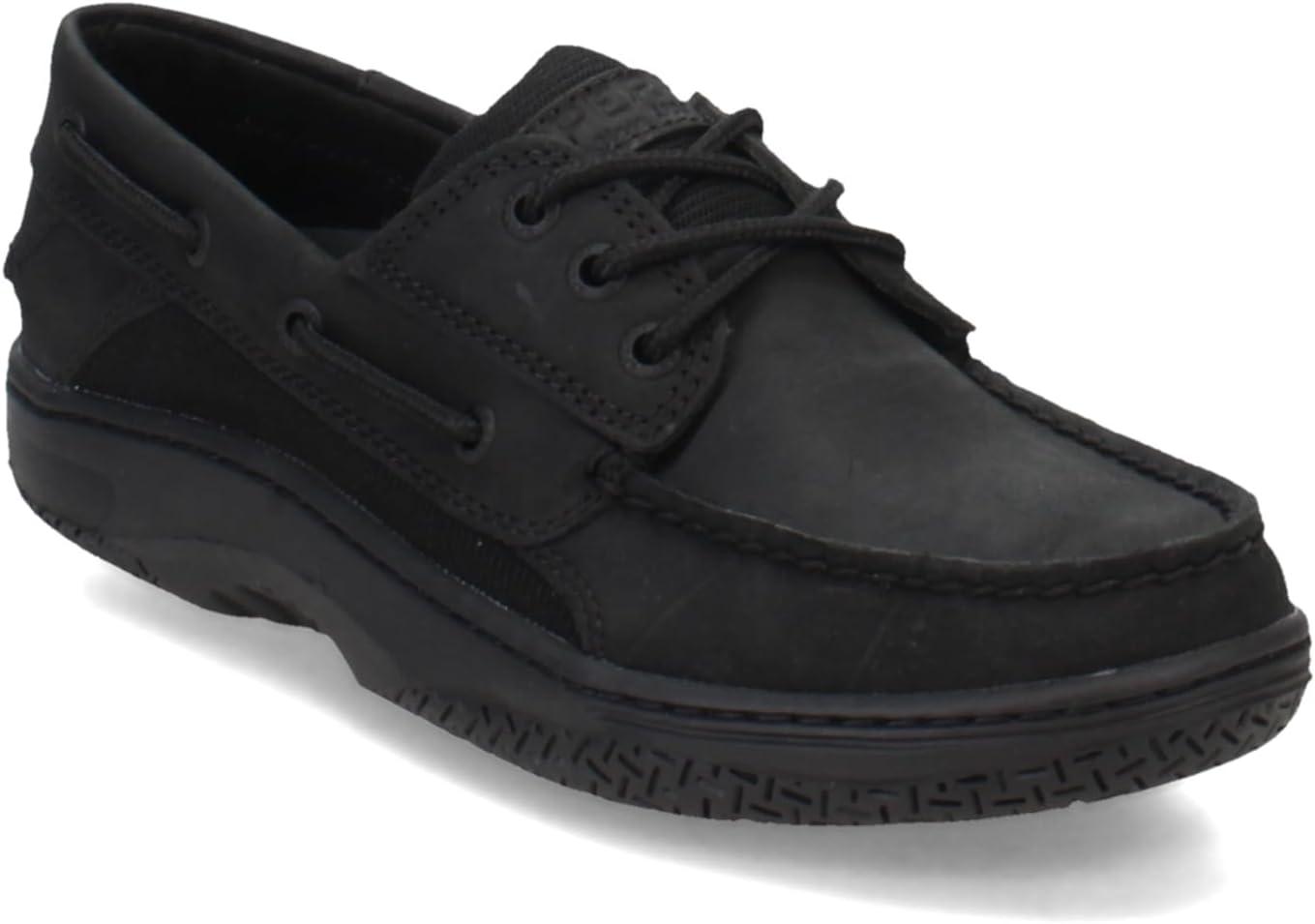 imageSperry Mens Billfish 3Eye Leather Boat ShoeBlack Leather