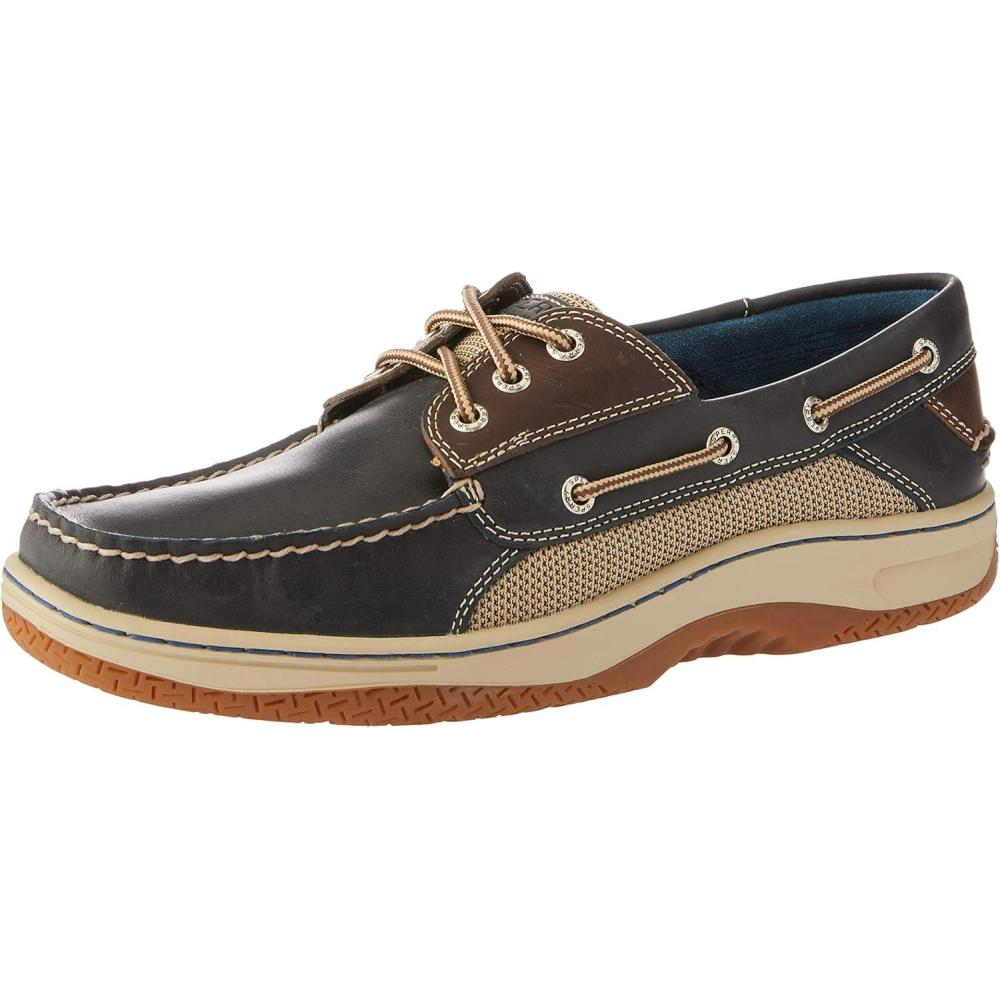 imageSperry Mens Billfish 3Eye Leather Boat ShoeNavyBrown